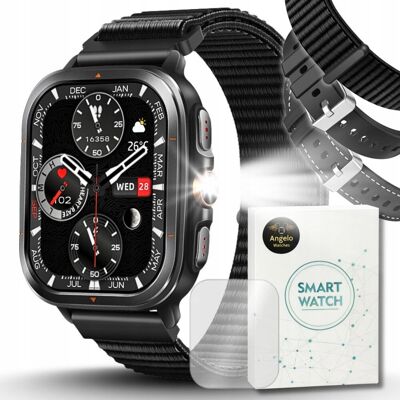 Zegarek Smartwatch Militarny TS500 Męski Angelo Watches Rozmowy Latarka Kompas Wysokościomierz GPS Zegarek Smartwatch Militarny TS500 Męski Angelo Watches Rozmowy Latarka Kompas Wysokościomierz GPS