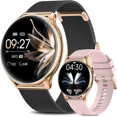 Zegarek SMARTWATCH Rubicon RNCF30 rosegold/black bransoleta + pasek - Z ROZMOWAMI 300mAh krokomierz puls Zegarek SMARTWATCH Rubicon RNCF30 rosegold/black bransoleta + pasek - Z ROZMOWAMI 300mAh krokomierz puls
