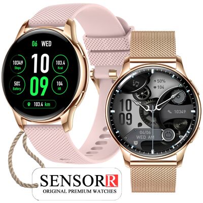 ZŁOTY ZEGAREK SMARTWATCH DAMSKI ROZMOWY CIŚNIENIE PULSOMETR SEN KROKI POLSKIE MENU SENSORR ZŁOTY ZEGAREK SMARTWATCH DAMSKI ROZMOWY CIŚNIENIE PULSOMETR SEN KROKI POLSKIE MENU SENSORR