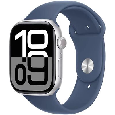 Inny producent Apple Watch Series 10 (2024) Gps + Cellular 46 Mm Koperta Aluminiowa Silver + Pasek Denim Sport Band M/l Inny producent Apple Watch Series 10 (2024) Gps + Cellular 46 Mm Koperta Aluminiowa Silver + Pasek Denim Sport Band M/l