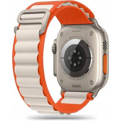 producent niezdefiniowany Pasek Do Apple Watch Ultra Pomarańczowy / Biały - Oddychający I Uniwersalny producent niezdefiniowany Pasek Do Apple Watch Ultra Pomarańczowy / Biały - Oddychający I Uniwersalny