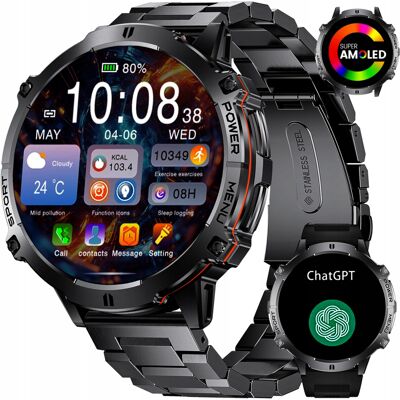 Rubicon SMARTWATCH MĘSKI ZEGAREK AMOLED 900mAh CHAT GPT ROZMOWY BT KOMPAS 2 PASKI Rubicon SMARTWATCH MĘSKI ZEGAREK AMOLED 900mAh CHAT GPT ROZMOWY BT KOMPAS 2 PASKI