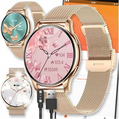 Inny producent SMARTWATCH ZEGAREK WATCH DAMSKI ROZMOWY MENU POLSKIE PULS ZŁOTY OKRĄGŁY PL Inny producent SMARTWATCH ZEGAREK WATCH DAMSKI ROZMOWY MENU POLSKIE PULS ZŁOTY OKRĄGŁY PL