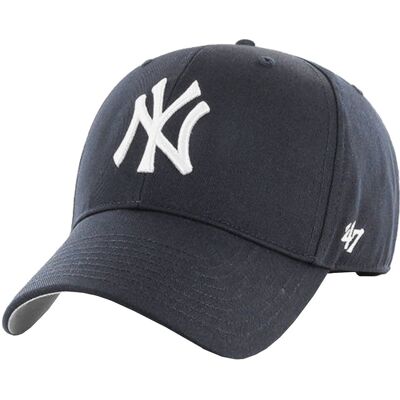 47 Brand MLB New York Yankees Kids Cap B-RAC17CTP-NY, dla chłopca, Czapka z daszkiem, Niebieski 47 Brand MLB New York Yankees Kids Cap B-RAC17CTP-NY, dla chłopca, Czapka z daszkiem, Niebieski