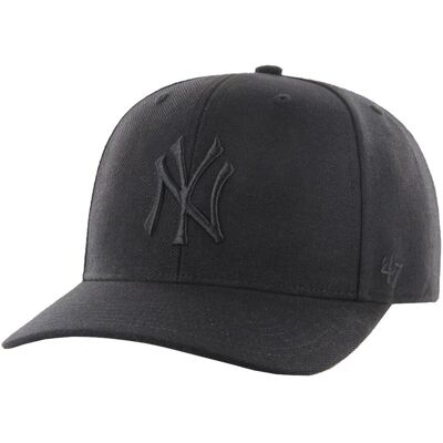 47 Brand New York Yankees Cold Zone '47 B-CLZOE17WBP-BKA, Mężczyzna, Czapka z daszkiem, Czarna 47 Brand New York Yankees Cold Zone '47 B-CLZOE17WBP-BKA, Mężczyzna, Czapka z daszkiem, Czarna