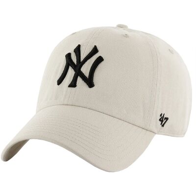 47 Brand New York Yankees MLB Clean Up Cap B-RGW17GWS-NTB, Mężczyzna, Czapka z daszkiem, Beżowy 47 Brand New York Yankees MLB Clean Up Cap B-RGW17GWS-NTB, Mężczyzna, Czapka z daszkiem, Beżowy