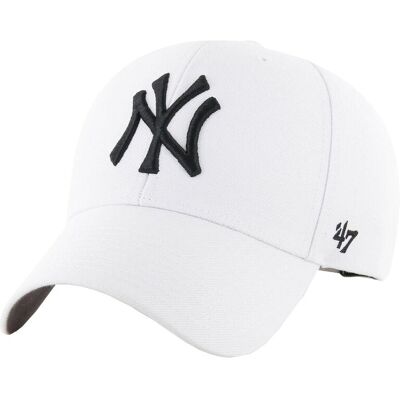 47 Brand New York Yankees Mvp Cap B-Mvp17Wbv-Whf Unisex Czapka Z Daszkiem Biała 47 Brand New York Yankees Mvp Cap B-Mvp17Wbv-Whf Unisex Czapka Z Daszkiem Biała
