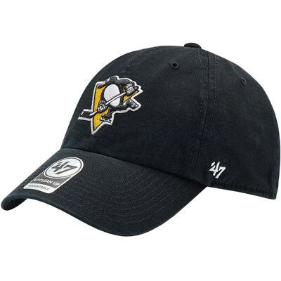 47 Brand NHL Pittsburgh Penguins Cap H-RGW15GWS-BKB, Mężczyzna, Czapka z daszkiem, Czarny 47 Brand NHL Pittsburgh Penguins Cap H-RGW15GWS-BKB, Mężczyzna, Czapka z daszkiem, Czarny