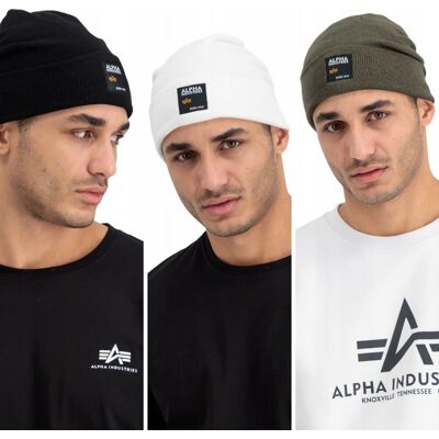 Alpha Industries Czapka Label Beanie 118934 army Alpha Industries Czapka Label Beanie 118934 army