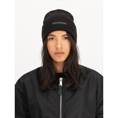 Alpha industries Rubber Logo Beanie (258902) czarna Alpha industries Rubber Logo Beanie (258902) czarna
