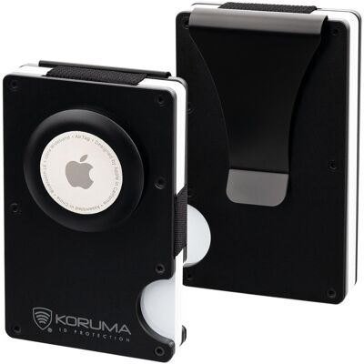 Koruma Aluminiowe etui na karty z miejscem na AirTag od Apple (czarny) Koruma Aluminiowe etui na karty z miejscem na AirTag od Apple (czarny)