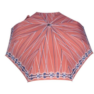 Bardzo mocna automatyczna parasolka damska marki Parasol, brązowa w paski Bardzo mocna automatyczna parasolka damska marki Parasol, brązowa w paski