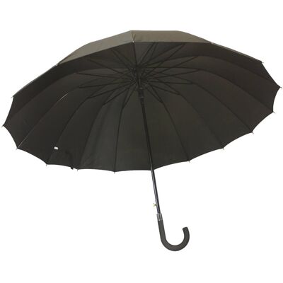 Impliva Bardzo mocny olbrzymi parasol męski XXL 130CM 16-drutowy, CZARNY Impliva Bardzo mocny olbrzymi parasol męski XXL 130CM 16-drutowy, CZARNY