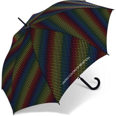 United Benetton 59063 Long AC parasol damski czarny w kolorowe kropki United Benetton 59063 Long AC parasol damski czarny w kolorowe kropki