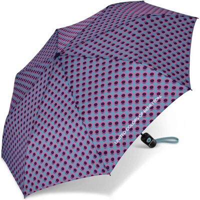 United Benetton 59074 MINI AC parasol damski szary w fioletowe kółka United Benetton 59074 MINI AC parasol damski szary w fioletowe kółka
