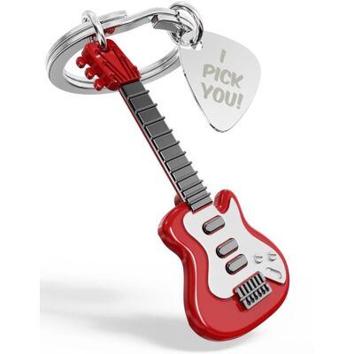 Brelok do kluczy torebki Metalmorphose - gitara i kostka Brelok do kluczy torebki Metalmorphose - gitara i kostka