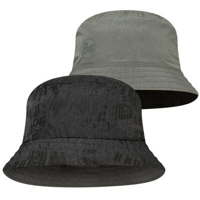 Buff Kapelusz Bucket Dwustronny Black Grey S/M Buff Kapelusz Bucket Dwustronny Black Grey S/M