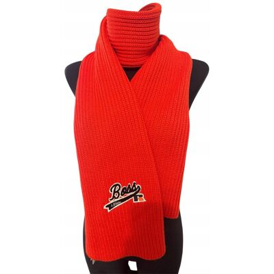 Ciepły wełniany szal Hugo Boss Athletic czerwony długi 2 metry Ciepły wełniany szal Hugo Boss Athletic czerwony długi 2 metry