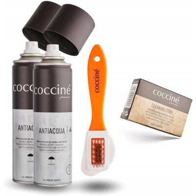 Coccine Zestaw Do Butów 2x Impregnat Wodoodporny Gumka I Szczotka Pielęgnac Coccine Zestaw Do Butów 2x Impregnat Wodoodporny Gumka I Szczotka Pielęgnac