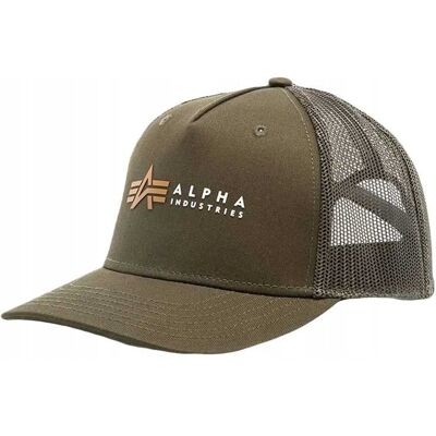 Czapka Alpha Industries Alpha Label Trucker Cap 106901 142 Ciemnooliwkowa Czapka Alpha Industries Alpha Label Trucker Cap 106901 142 Ciemnooliwkowa