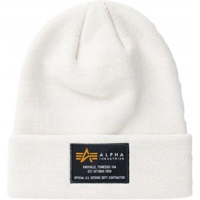 Czapka Alpha Industries Crew Beanie jet stream white Czapka Alpha Industries Crew Beanie jet stream white