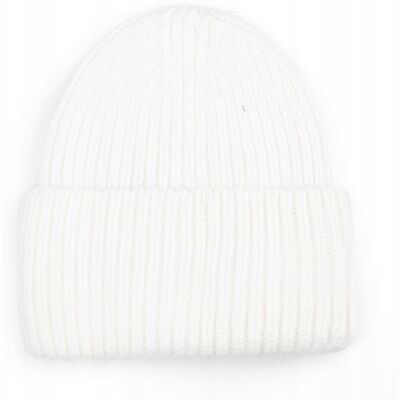 Majka Czapka Beanie Damska Wełniana Wełna Zimowa Na Zimę 60% Angora Mleczna Majka Czapka Beanie Damska Wełniana Wełna Zimowa Na Zimę 60% Angora Mleczna