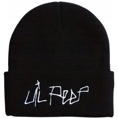 Inny producent Czapka Beanie Lil Peep Napis Fan Czarna Uniwersalna Muzyczny Prezent Y2K Inny producent Czapka Beanie Lil Peep Napis Fan Czarna Uniwersalna Muzyczny Prezent Y2K