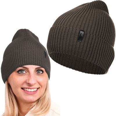 Czapka damska MOLTI MELY mocca 58-62 Czapka damska MOLTI MELY mocca 58-62