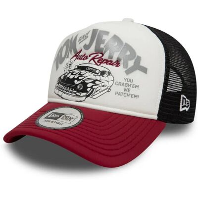 Czapka z daszkiem New Era 9FORTY Tom and Jerry White A-Frame Trucker - 60595267 Czapka z daszkiem New Era 9FORTY Tom and Jerry White A-Frame Trucker - 60595267