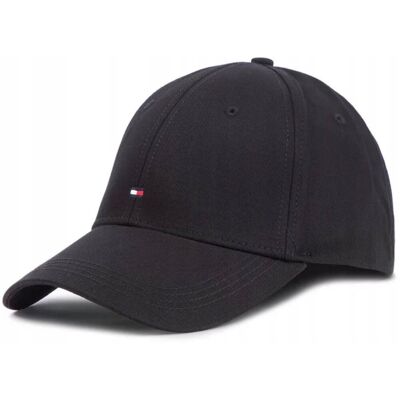CZAPKA Z DASZKIEM TOMMY HILFIGER BASIC CZARNA BEJSBOLÓWKA CZAPKA Z DASZKIEM TOMMY HILFIGER BASIC CZARNA BEJSBOLÓWKA