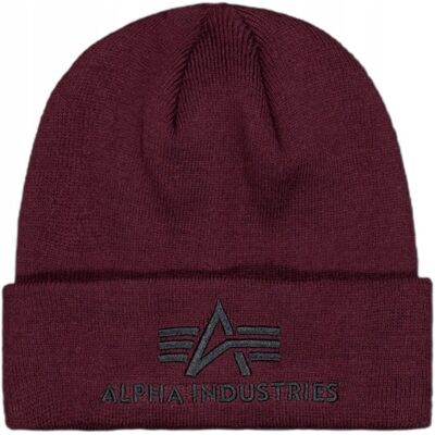 Czapka zimowa Alpha Industries 3D Beanie 168910 608 - Dark Cherry Czapka zimowa Alpha Industries 3D Beanie 168910 608 - Dark Cherry