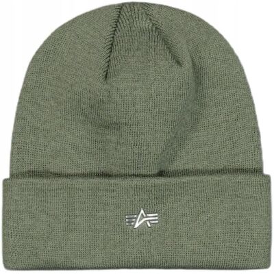 Czapka zimowa Alpha Industries Metal Logo Beanie 258904 01 - Sage Green Czapka zimowa Alpha Industries Metal Logo Beanie 258904 01 - Sage Green