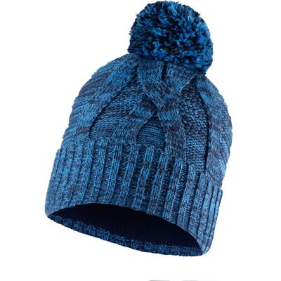 Czapka zimowa dziecięca z pomponem Buff Lifestyle Kids Knitted & Fleece Hat Blein Azure Czapka zimowa dziecięca z pomponem Buff Lifestyle Kids Knitted & Fleece Hat Blein Azure
