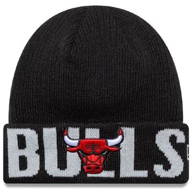 Czapka zimowa New Era NBA Chicago Bulls Wordmark Black Cuff Knit Beanie - 60691260 Czapka zimowa New Era NBA Chicago Bulls Wordmark Black Cuff Knit Beanie - 60691260