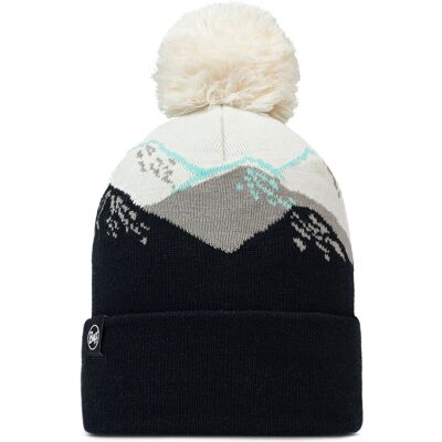 Czapka zimowa z pomponem i motywem gór Buff Knitted Beanie Tatik Black Czapka zimowa z pomponem i motywem gór Buff Knitted Beanie Tatik Black