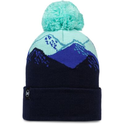 Czapka zimowa z pomponem i motywem gór Buff Knitted Beanie Tatik Night Blue Czapka zimowa z pomponem i motywem gór Buff Knitted Beanie Tatik Night Blue