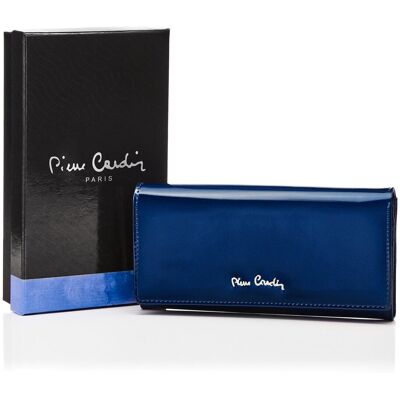 Damski Portfel Pierre Cardin Lakierowany Na Zatrzask 05 Line 100 - Niebieski Damski Portfel Pierre Cardin Lakierowany Na Zatrzask 05 Line 100 - Niebieski