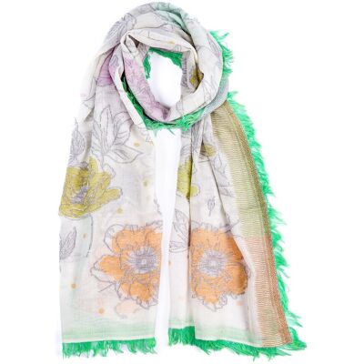 Damski szalik miękki żakardowy boho Passigatti Damski szalik miękki żakardowy boho Passigatti