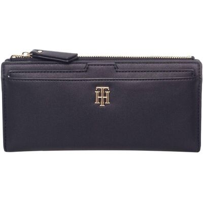 Duży Damski Portfel Tommy Hilfiger Seasona czarny - AW0AW08917 0GJ Duży Damski Portfel Tommy Hilfiger Seasona czarny - AW0AW08917 0GJ