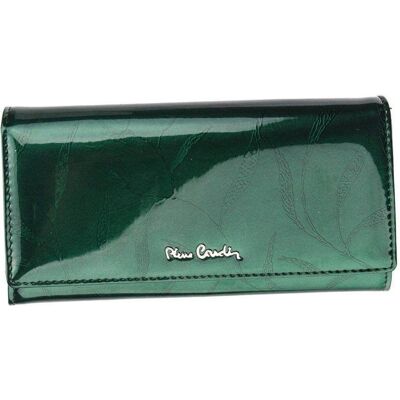 Pierre Cardin Duży portfel damski z efektywnym motywem tłoczonych liści Pierre Cardin Duży portfel damski z efektywnym motywem tłoczonych liści