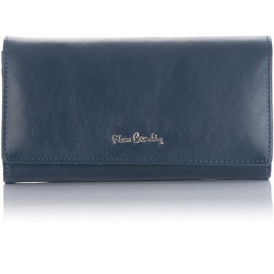 Duży portfel damski ze skóry włoskiej Pierre Cardin 06 ITALY 102 - granatowy Duży portfel damski ze skóry włoskiej Pierre Cardin 06 ITALY 102 - granatowy