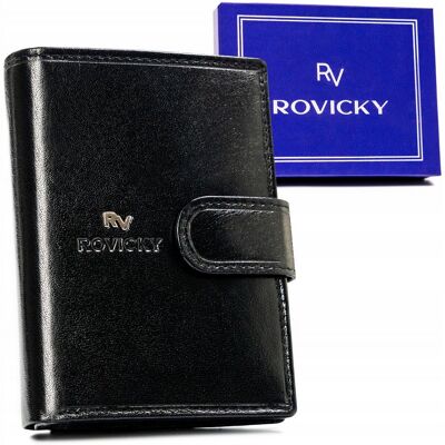 Duży portfel męski ze skóry naturalnej - Rovicky Duży portfel męski ze skóry naturalnej - Rovicky