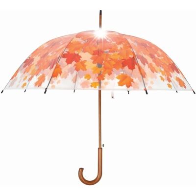 Inny producent Duży Przeźroczysty parasol wzór Liści Składana Parasolka we wzory 95cm Inny producent Duży Przeźroczysty parasol wzór Liści Składana Parasolka we wzory 95cm