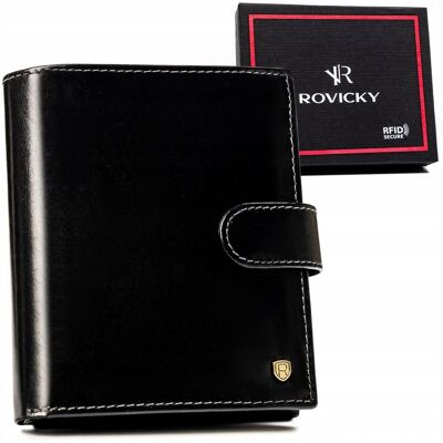 Rovicky Duzy skorzany portfel meski z systemem RFID Rovicky Duzy skorzany portfel meski z systemem RFID