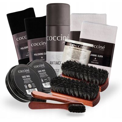 Coccine Duży Zestaw 12w1 do Pielęgnacji Butów z Pastami Szczotkami i Impregnatem Coccine Duży Zestaw 12w1 do Pielęgnacji Butów z Pastami Szczotkami i Impregnatem