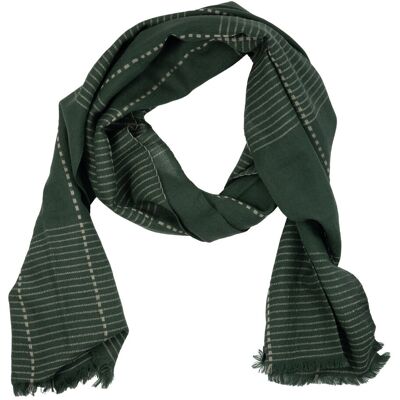 Inny producent Elegancki ciemnozielony szal męski L6311449 Inny producent Elegancki ciemnozielony szal męski L6311449