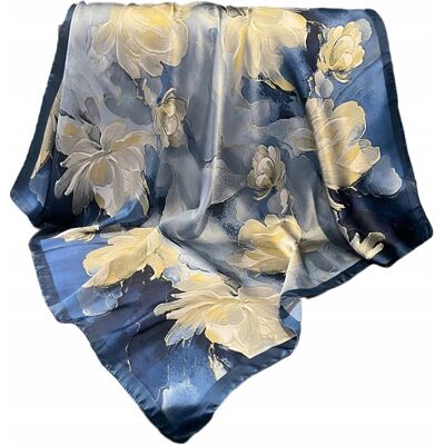 Inny producent elegancki damski SZAL duża CHUSTA szykowna jak jedwab 180x90cm niebieski Inny producent elegancki damski SZAL duża CHUSTA szykowna jak jedwab 180x90cm niebieski