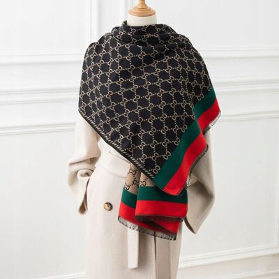 Carla Elegancki Damski Szal Na Zimę Ciepły Szalik Szykowny 180x66 Carla Elegancki Damski Szal Na Zimę Ciepły Szalik Szykowny 180x66