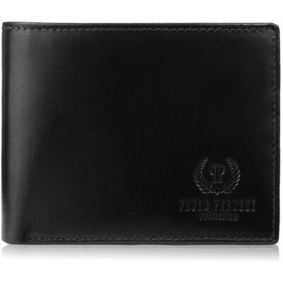 Elegancki Portfel Męski Skórzany Czarny Z Ochroną Rfid Paolo Peruzzi Ay-11-Bl Elegancki Portfel Męski Skórzany Czarny Z Ochroną Rfid Paolo Peruzzi Ay-11-Bl