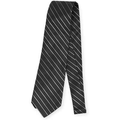 inna (Inny) Elegancki szary wąski krawat męski DKNY inna (Inny) Elegancki szary wąski krawat męski DKNY